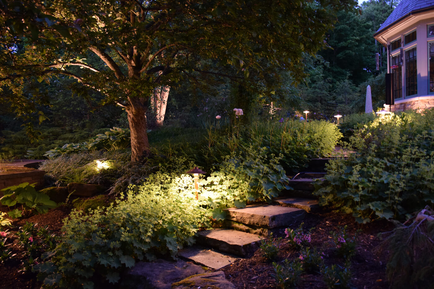 Pathway with LED lighting